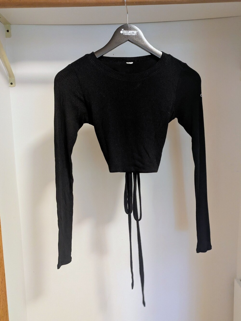 Alo Yoga Ribbed Manifest Longsleeve Top Black